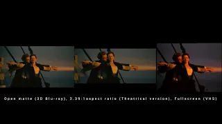 Titanic Open matte vs Widescreen vs Fullscreen