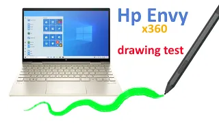 HP Envy X360 with Tiger Lake 11th gen intel 1165g7 drawing test for digital artists