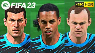 FIFA 23 - ALL SOCCER AID ICON FACES in 4K - Ronaldinho, Beckham, Zidane, Rooney, etc. | PS5™ 60FPS