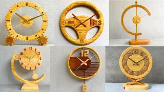 6 Most Loved Beautiful Wooden Clock Models //// DIY Simple Art Wooden Clocks At Home.