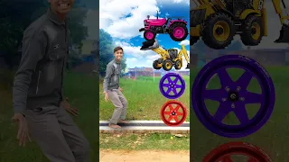 Rotating magic wheel to tractor, jcb, alien girl magical Funny 🤣 vfx video | #viral  #shorts #vfx