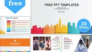 PowerPoint Template City Buildings Business