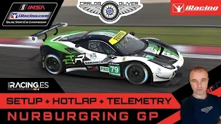 iRacing Hotlap @Nürburgring G.P | Ferrari 488GTE | setup+telemetry 1:51,563 Carlos Oliver