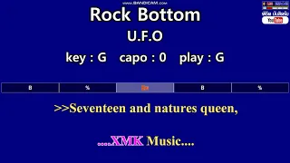 Rock Bottom - U.F.O (Karaoke & Easy Guitar Chords)  Key : G