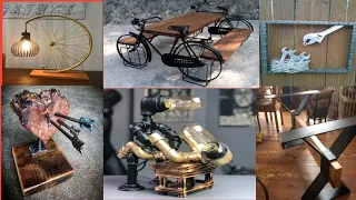 60 best woodworking idas And iron welding idea beautifully projects #furnituredesign  #woodcraft