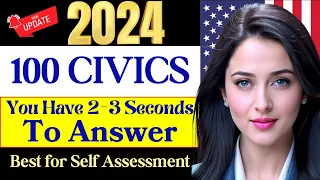 NEW! 100 Civics Questions and Answers (One & Easy Answers) for US Citizenship Interview 2024