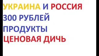 300 рублей в Украине и в России. На что их хватит в магазине продуктов? Сравнение