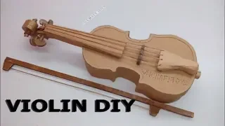 How to make a VIOLIN from cardboard