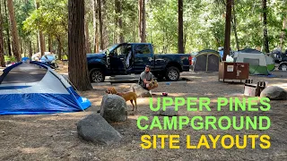 Upper Pines Campground Booking Info + EVERY CAMPSITE Layout in Yosemite National Park CA!