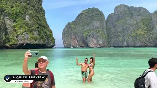 4K HDR Walking Maya Bay in Krabi BEST Beach in the World Thailand 2023   With Captions 1#thailand