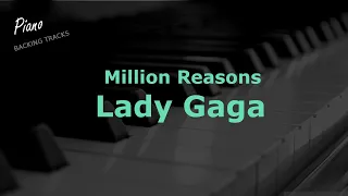 Million Reasons - Lady Gaga (Piano Instrumental Backing Track Karaoke)