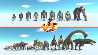 Dinosaurs vs Mutant Primates - Animal Revolt Battle Simulator