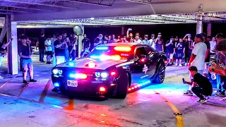 Hellcat State Trooper SHUTS DOWN Wild Car Meet!