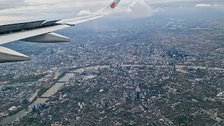 LHR (London Heathrow) Air China Airbus A350 Landing 4K -  Stunning Central London Views!