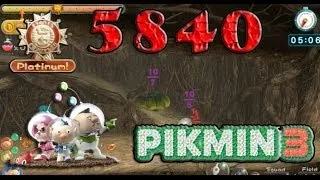 Pikmin 3 - Collect Treasure - Stage 13: Beastly Caverns - 5840 [Platinum]