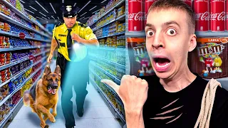 24 STUNDEN HEIMLICH im SUPERMARKT verbringen! 😵 (Alarm geht los)