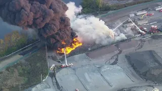 Firefighters battle blaze at Philadelphia recycling facility