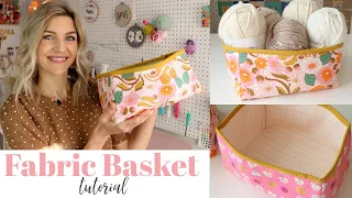Easy Fabric Basket Sewing Tutorial