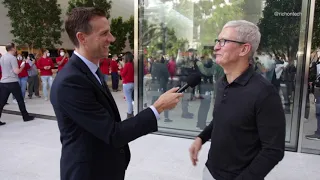 Apple CEO Tim Cook Interview! He talks repairs, stores, AI and what's next