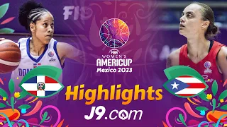 Dominican Republic 🇩🇴 v Puerto Rico 🇵🇷 | Group Phase | J9 Highlights | #FIBAAmeriCupW