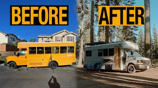 Short Bus Conversion Time Lapse: 2 1/2 Years From Bus To Home On Wheels