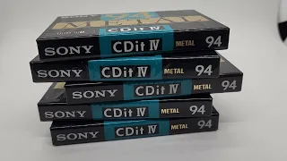 Sony CDit IV 94 140m Metal Audio Cassette Tape Lot of 5 CDIT4-94 Ultra Slim NOS