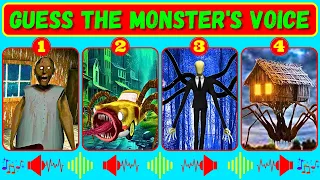 Guess Monster Voice Granny Game, Car Eater, Slenderman, Spider House Head Coffin Dance