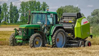 Prasowanie Słomy 2019 John Deere 6810 Claas Variant 370 |1080p60| Świętokrzyskie Bailing