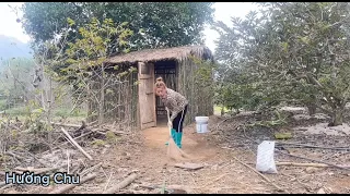 Full video: 15 days of building and completing a bamboo house with thatched roof in the garden