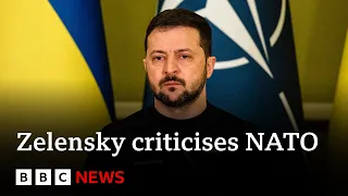 President Zelensky criticises NATO “weakness” for denying Ukraine membership - BBC News