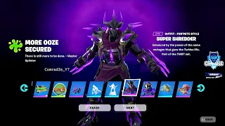 Fortnite TMNT Mini Battle Pass FREE and Premium Rewards FULL Showcase (Shredder) Chapter 5 Season 1