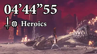 【MHWI】伝説の黒龍 ミラボレアス 猫火事場 片手剣 ソロ 04’44’’55 / Fade to Black Fatalis Felyne Heroics Sword and Shield