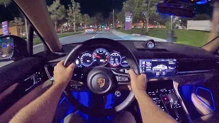 2021 Porsche Panamera POV Night Drive (3D Audio)(ASMR)