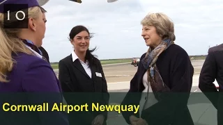 PM visits Cornwall Airport Newquay