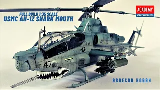 USMC AH 1Z Shark Mouth Scale model Full build, Academy 1:35 AH-1Z