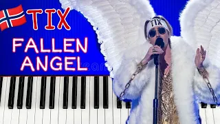 TIX - Fallen Angel // PIANO Cover - Ut Av Mørket - Norway 🇳🇴 Eurovision 2021