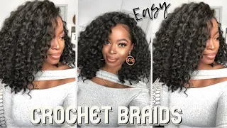 EASY Method to Install CROCHET BRAIDS | NO CORNROWS | NO HAIR OUT| NO BRAIDS ft Trendy Tresses