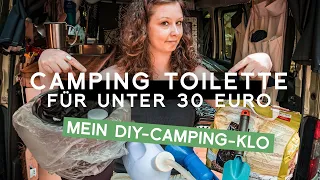 Cheap DIY camping toilet on a budget without chemicals for mini camper, vans, rvs and motorhomes