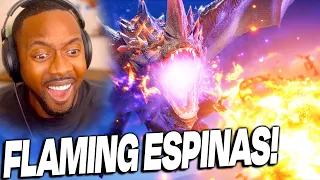MHR Sunbreak | Flaming Espinas First Attempt... New Monster Reaction
