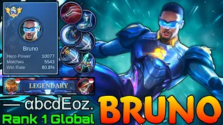 10k MMR Bruno Insane 5,500+ Matches - Top 1 Global Bruno by — αbcdEᴏᴢ. - Mobile Legends