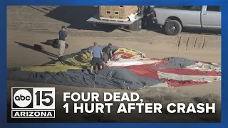 Four dead, one hurt after hot air balloon crash in rural Pinal County