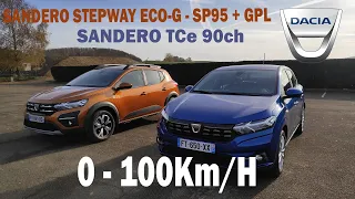 0-100 Km/H NEW 2021 DACIA SANDERO TCe 90 & SANDERO STEPWAY ECO-G 100