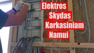 Elektros skydelis karkasiniam namui