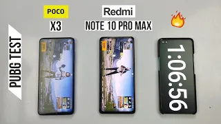 Redmi Note 10 Pro Max vs POCO X3 Pubg Test, Heating & Battery Test | Shocking Results 🔥