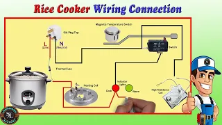 Rice Cooker Wiring Diagram / Rice Cooker Wiring Connection / Electrical Circuit of the Rice Cooker