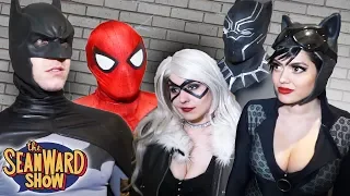 SPIDER-MAN, BATMAN vs BLACK CAT, CATWOMAN & BLACK PANTHER! parody real life superhero movie