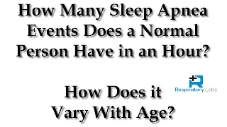 What is the Average Number of Sleep Apnea Events Per Hour Found in Normal People? | Sleep Apnea