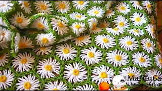 How to crochet daisy afghan blanket easy tutorial #marifu6a