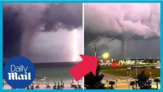 Gigantic waterspout spotted on coast of Destin, Florida