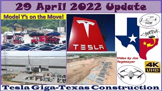 Tesla Gigafactory Texas 29 April 2022 Cyber Truck & Model Y Factory Construction Update (07:35AM)